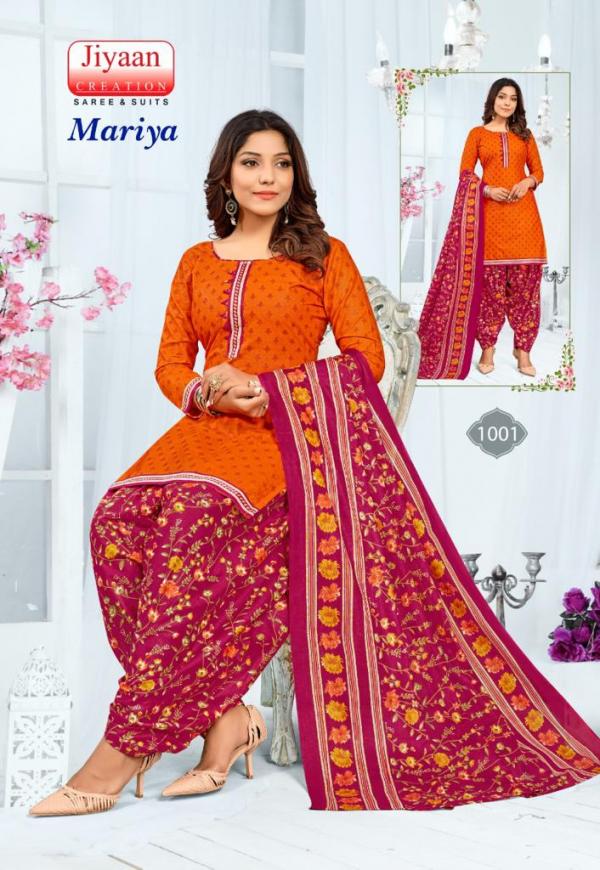 Jiyaan Mariya Cotton Designer Exclusive Dress Material